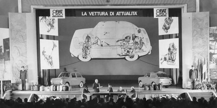 Fiat 850 introductie turijn-1964